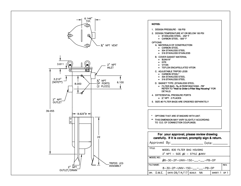 Filter Tech 8-30 Uni-Style Filter Housing