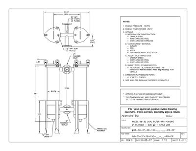 Filter Tech Model 88 Filter Housing