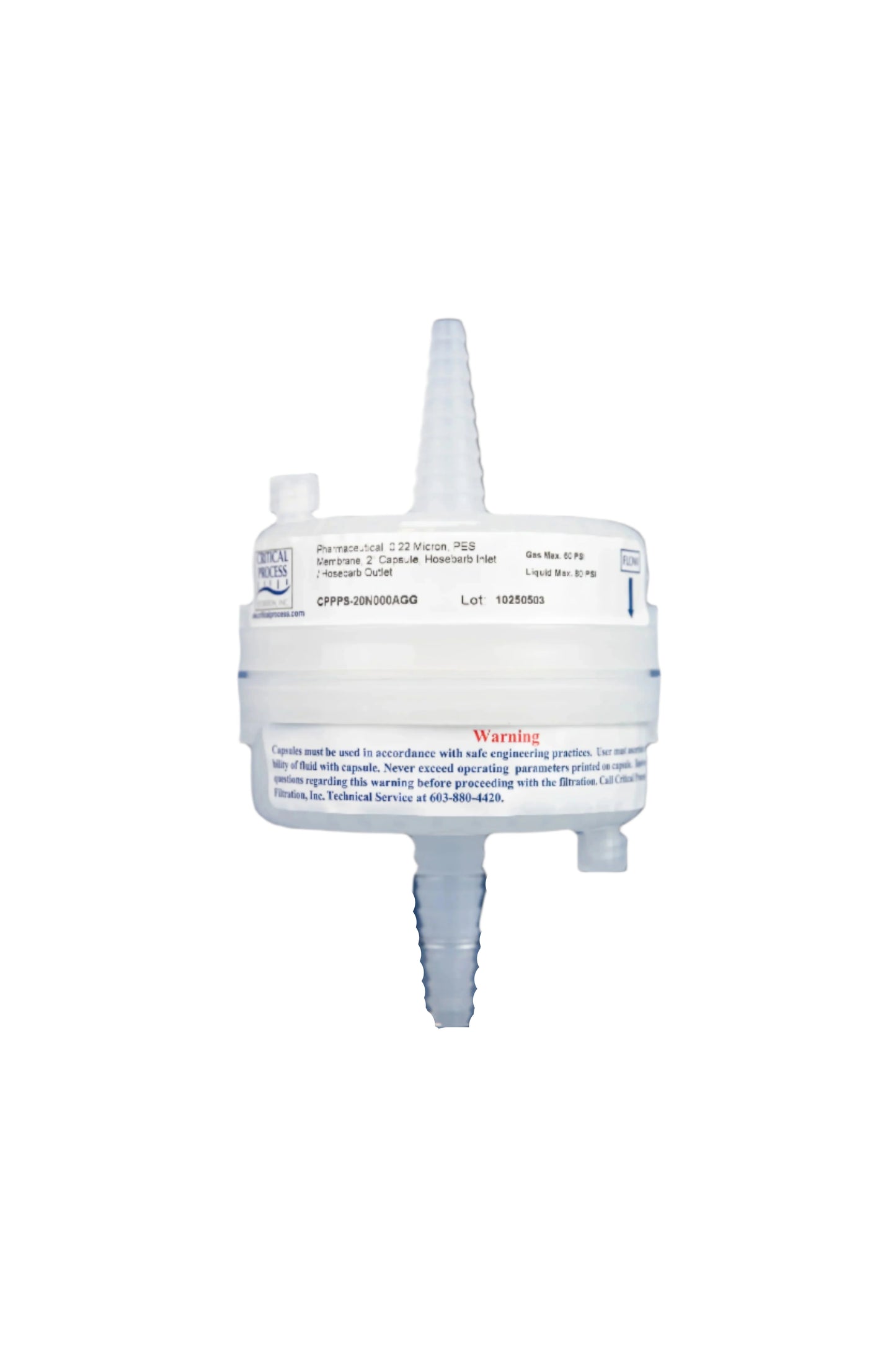 2 Inch Pharmaceutical Grade Fiberglass Filter Capsule (PGDXFGC)
