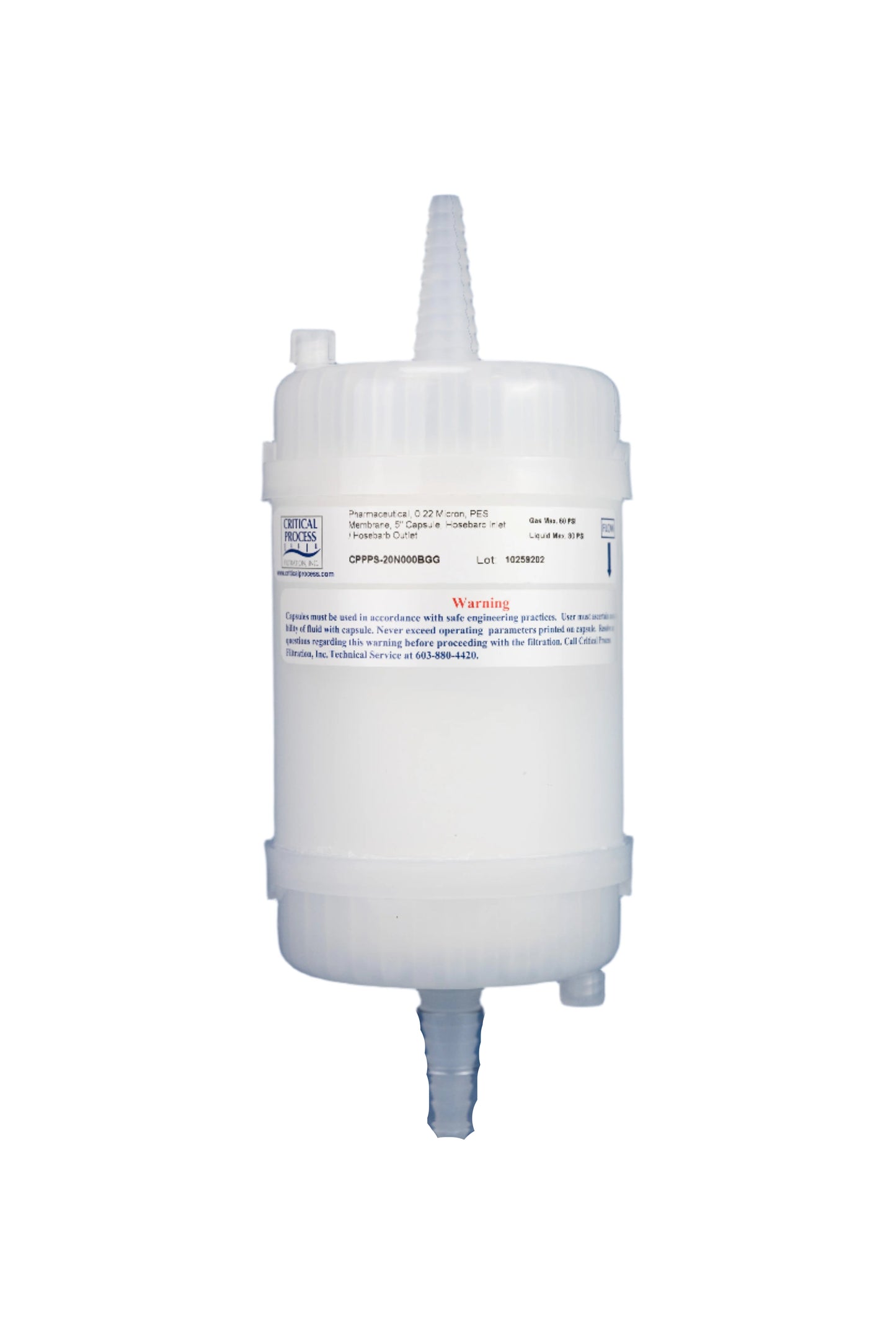 5 inch General Grade Fiberglass Filter Capsule (GDXFDC)