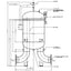 diagram with dimensions of multi round bag housing 6 round six compartments