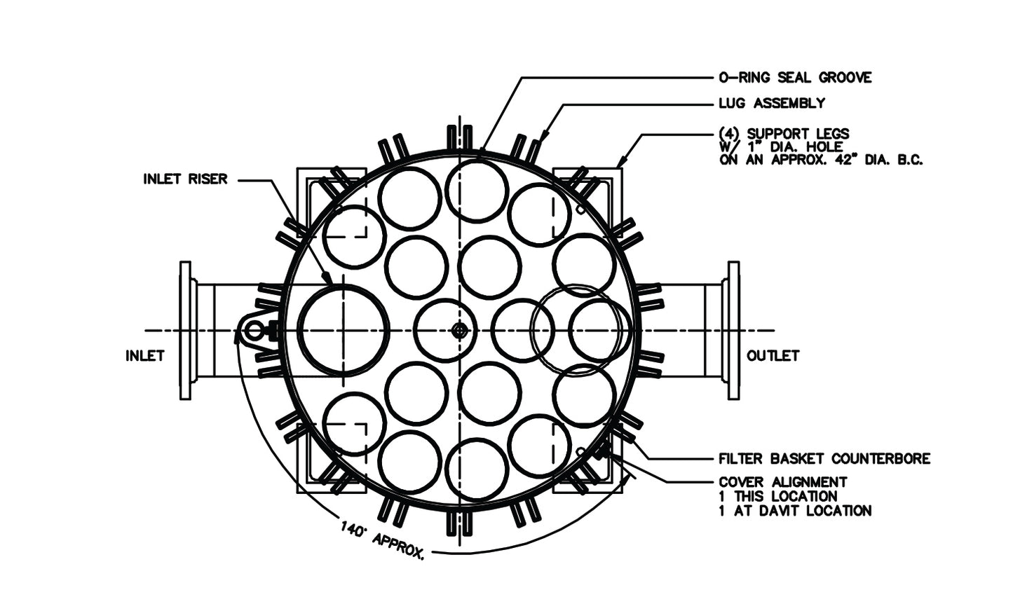 17 round multi house cartridge bag housing seventeen compartments diagram illustration
