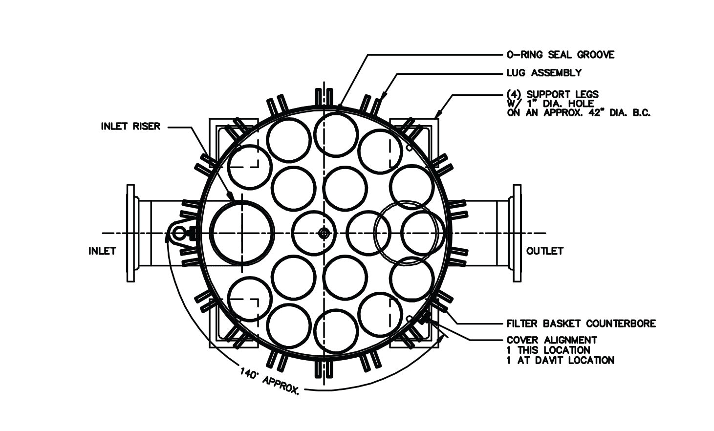17 round multi house cartridge bag housing seventeen compartments diagram illustration
