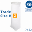 Size 2 NSF 61 Certified Filter Bags – FDA & USP Class VI Compliant